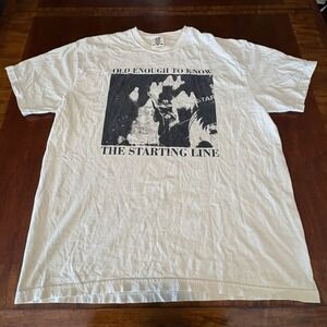 The Starting Line Old Enough To Know Graphic T Shirt Comfort Colors XL Band Tee